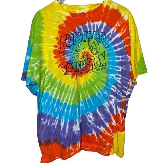 Y2K Further Confusion Convention Tie Dye T Shirt XL - Picture 1 of 3
